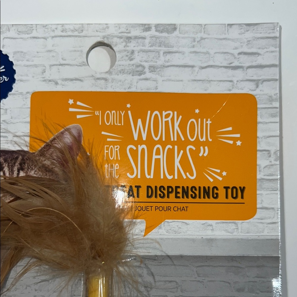 Chicken Treat Dispensing Cat Toy with Feathers - Picture 2 of 4